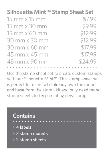 Stamp Sheet Set