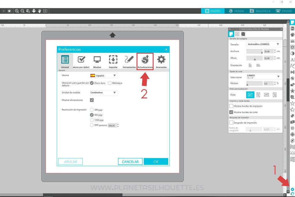 Desactivar actualizaciones automáticas de Silhouette Studio – Planeta  Silhouette